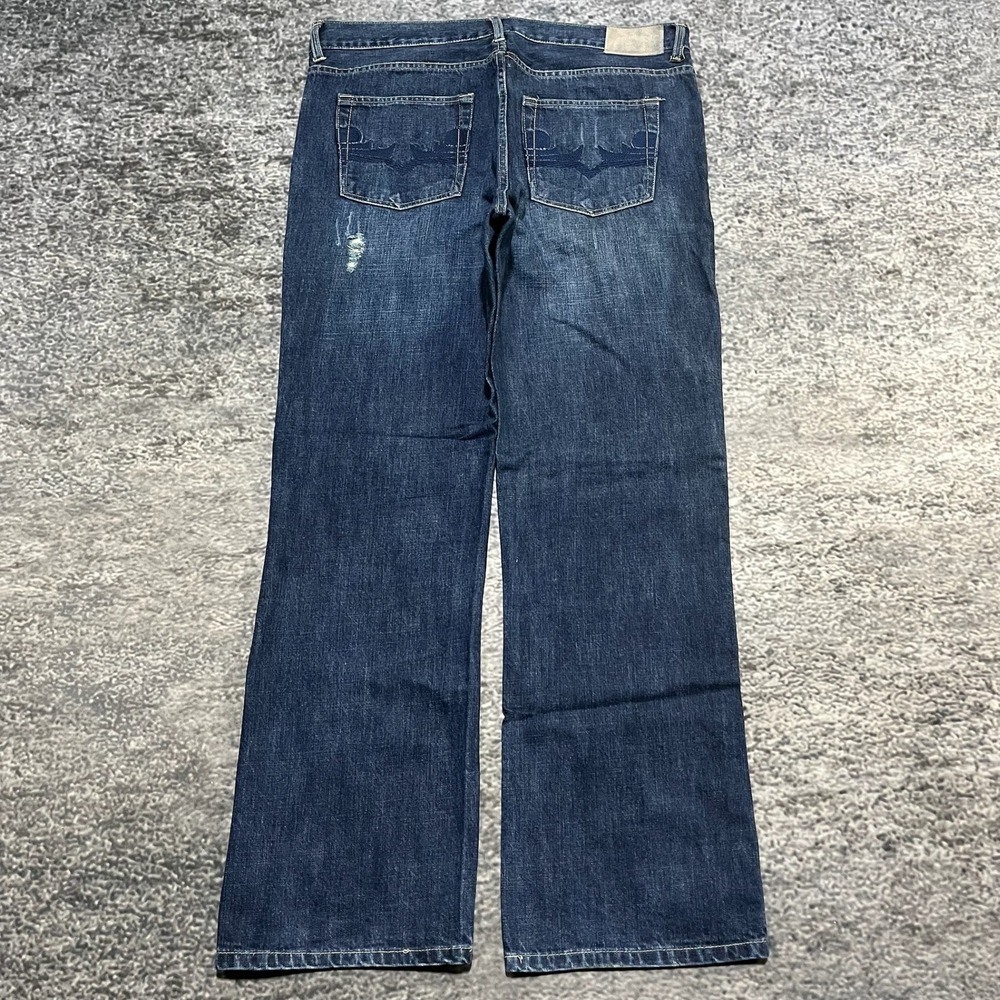 Machine Jeans 38x32 Blue Baggy Cyber‎ Grunge Skater Distressed Vintage Y2K